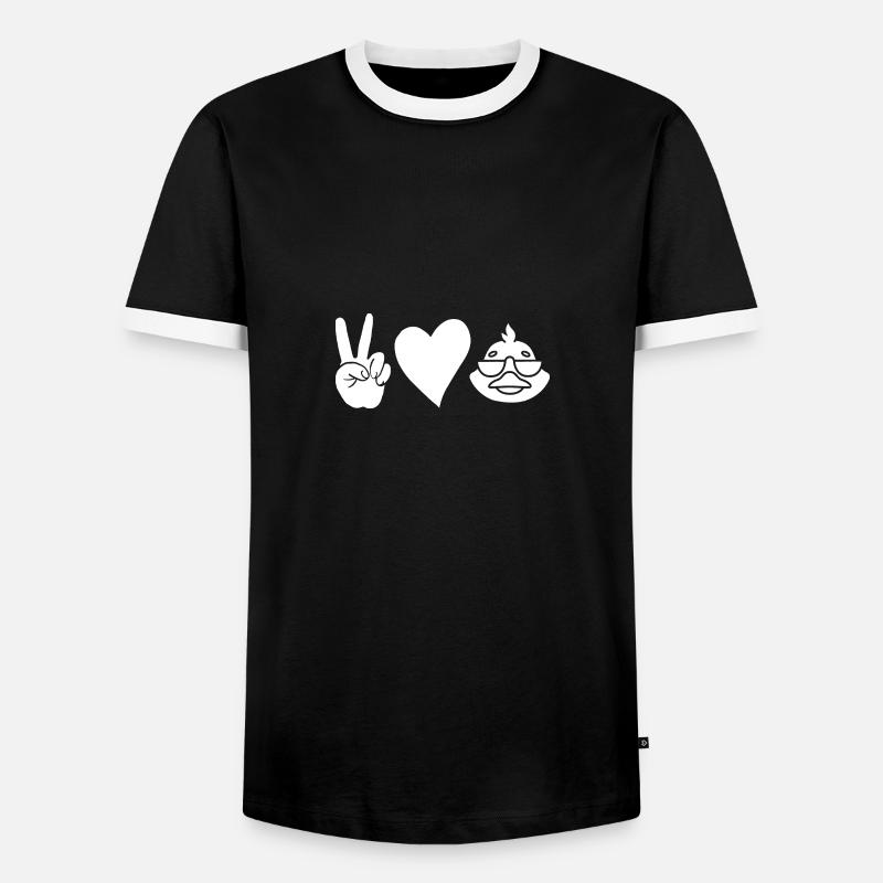 Ducks - Men's Ringer Shirt - black/white