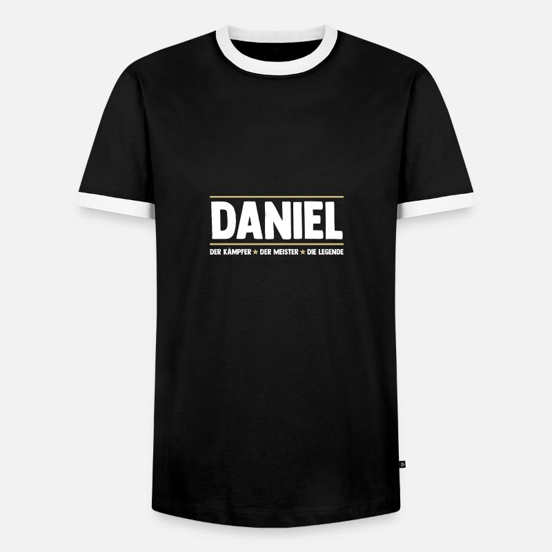 Daniel - Men's Ringer Shirt - black/white