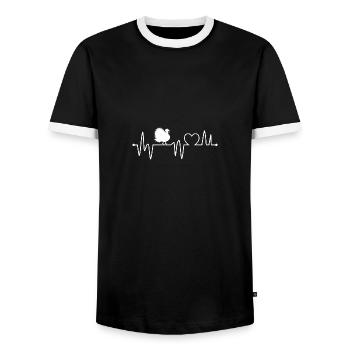 Turkey - Men's Ringer Shirt - black/white - Front - AI Model Female 172 light (172cm) & AI Model Male 178 light (178cm)