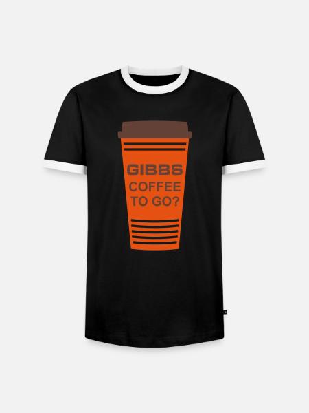 GIBBS COFFEE TO GO? - Männer Kontrast-T-Shirt - Schwarz/Weiß