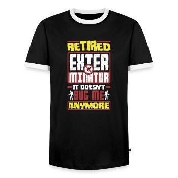 Pest Control Technician Retired Exterminator - Männer Kontrast-T-Shirt - Schwarz/Weiß - Vorne - AI Model Female 172 light (172cm) & AI Model Male 178 light (178cm)