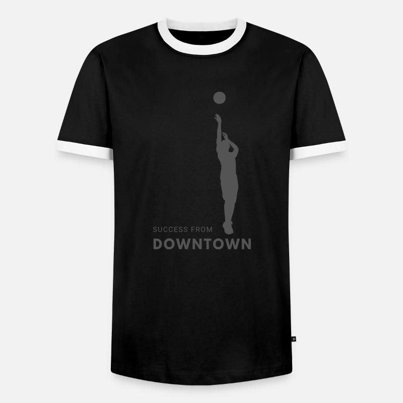 Succes from Downtown - Männer Kontrast-T-Shirt - Schwarz/Weiß