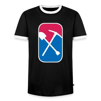 Bergbau Schaufel Geologie lustiges Geschenk - Männer Kontrast-T-Shirt - Schwarz/Weiß - Vorne - AI Model Female 172 light (172cm) & AI Model Male 178 light (178cm)