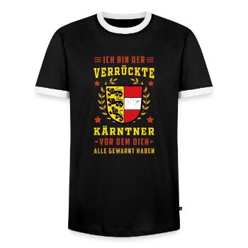 I'm the madman Carinthia Austria - Men's Ringer Shirt - black/white - Front - AI Model Female 172 light (172cm) & AI Model Male 178 light (178cm)