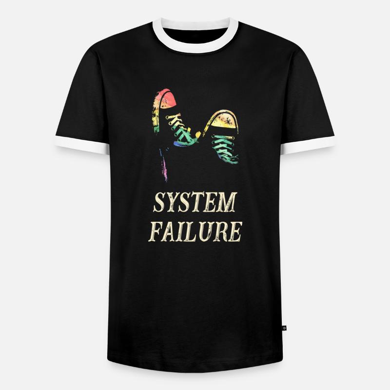 System failure - Männer Kontrast-T-Shirt - Schwarz/Weiß