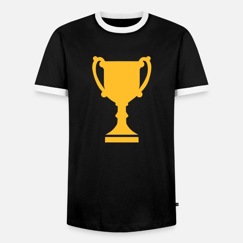 Pokal - Männer Kontrast-T-Shirt - Schwarz/Weiß