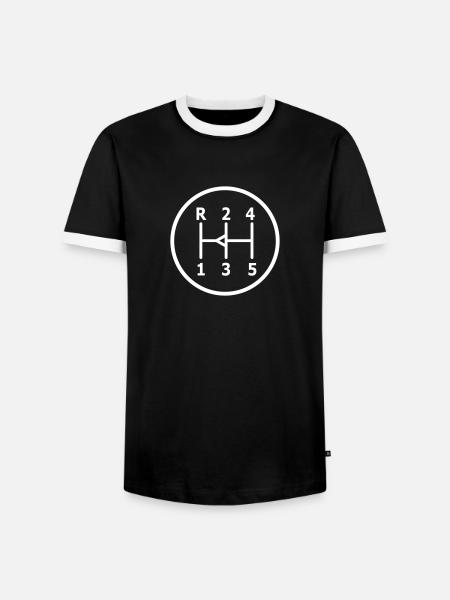 autos - Männer Kontrast-T-Shirt - Schwarz/Weiß