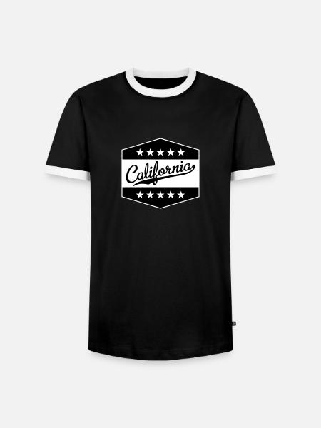 California - Männer Kontrast-T-Shirt - Schwarz/Weiß