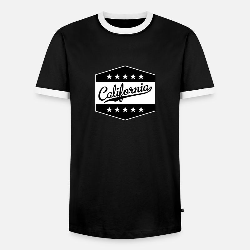 California - Männer Kontrast-T-Shirt - Schwarz/Weiß
