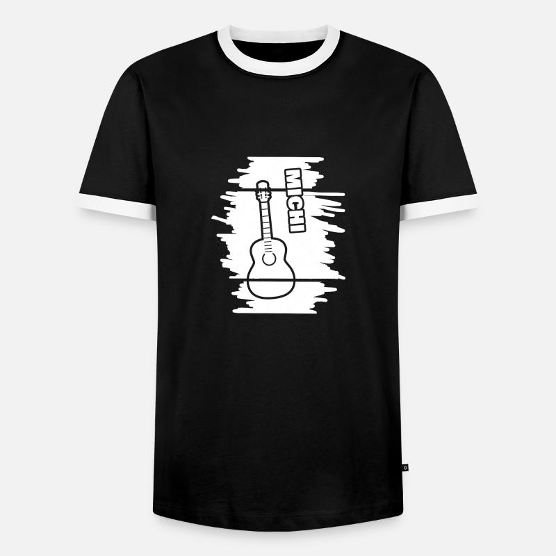 Gift for Michi - Men's Ringer Shirt - black/white