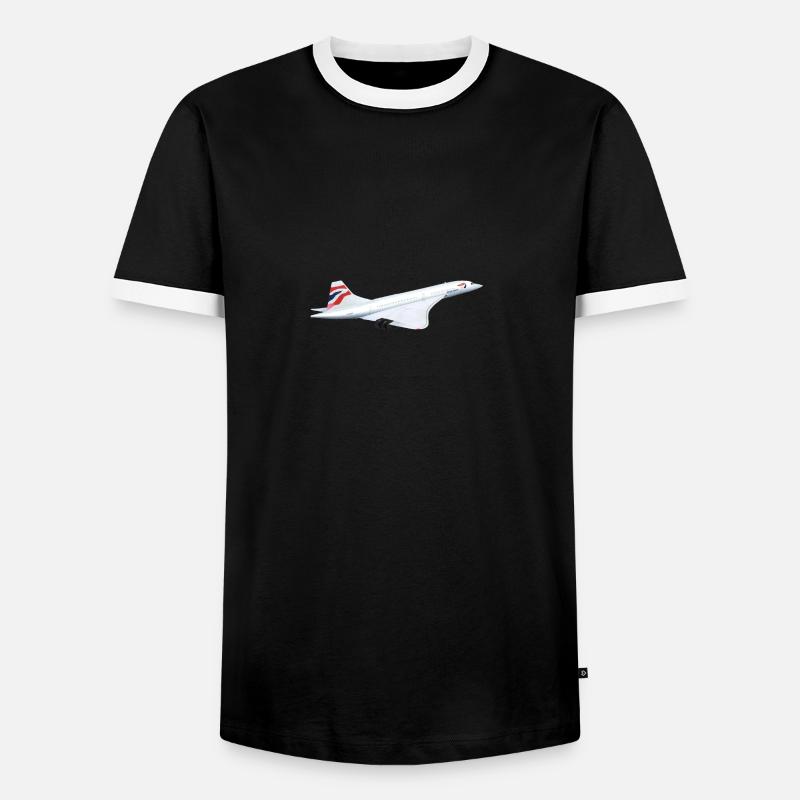 Concorde - Men's Ringer Shirt - black/white