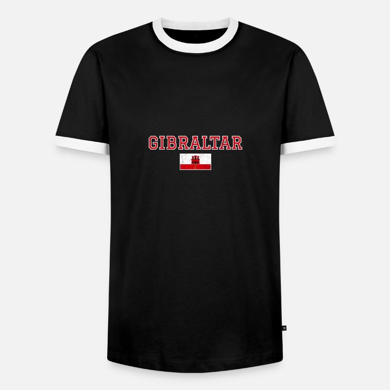 Gibraltar - Men's Ringer Shirt - black/white
