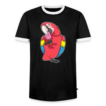 Popsicles perroquets - T-shirt contrasté Homme - noir/blanc - Devant - AI Model Female 172 light (172cm) & AI Model Male 178 light (178cm)