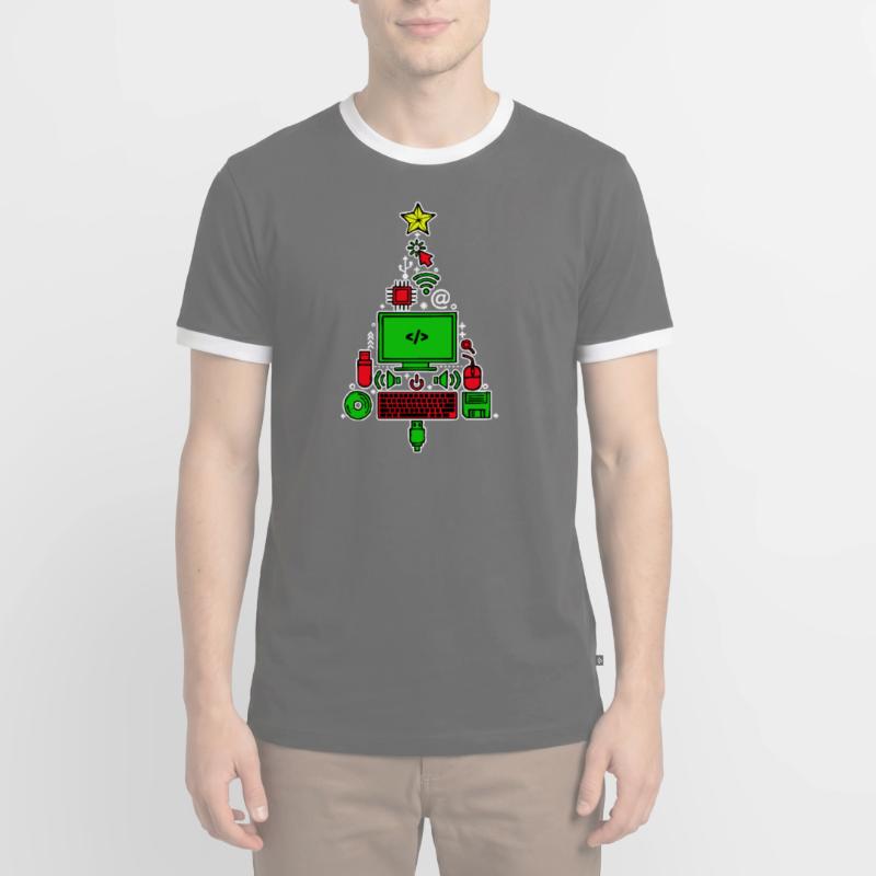 Code Debug Skripting Developer Computerfreak Männer Kontrast-T-Shirt