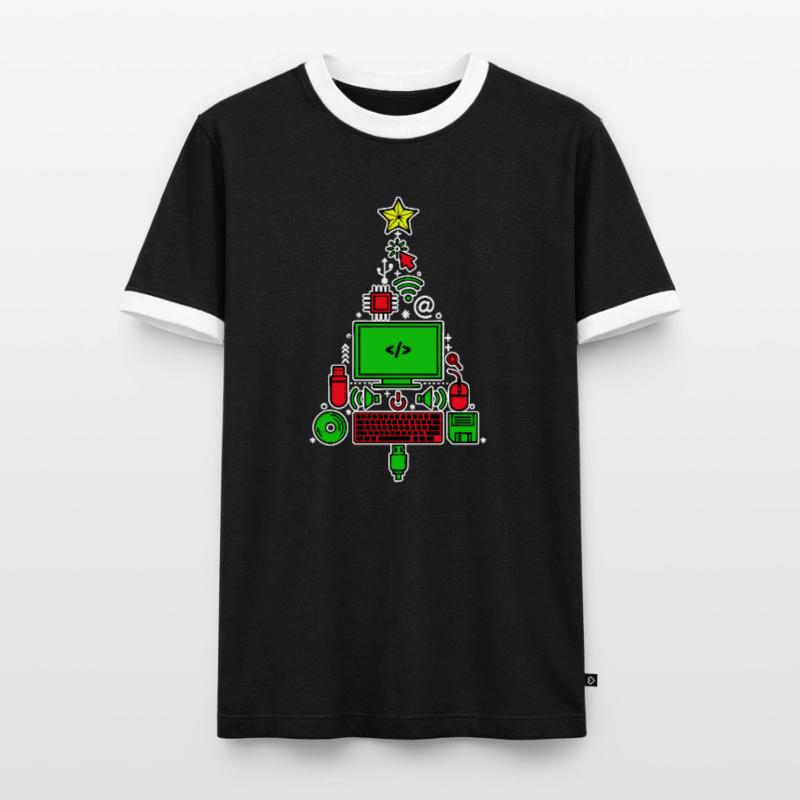 Code Debug Skripting Developer Computerfreak Männer Kontrast-T-Shirt
