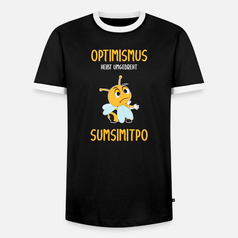 Funny Comic Bee Sumsimitpo - Men's Ringer Shirt - black/white