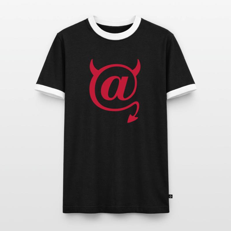 Devil @ Devil Nerd Programmeur de symboles IT T-shirt contrasté Homme