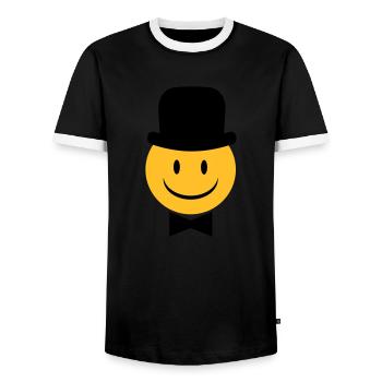 marié - T-shirt contrasté Homme - noir/blanc - Devant - AI Model Female 172 light (172cm) & AI Model Male 178 light (178cm)