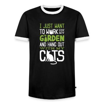 Horticulture Horticulturist Gardening - Men's Ringer Shirt - black/white - Front - AI Model Female 172 light (172cm) & AI Model Male 178 light (178cm)
