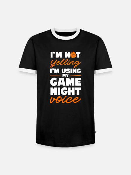 Trivia-Abend Voice-Brettspiel-Abend mit Trivia - Männer Kontrast-T-Shirt - Schwarz/Weiß