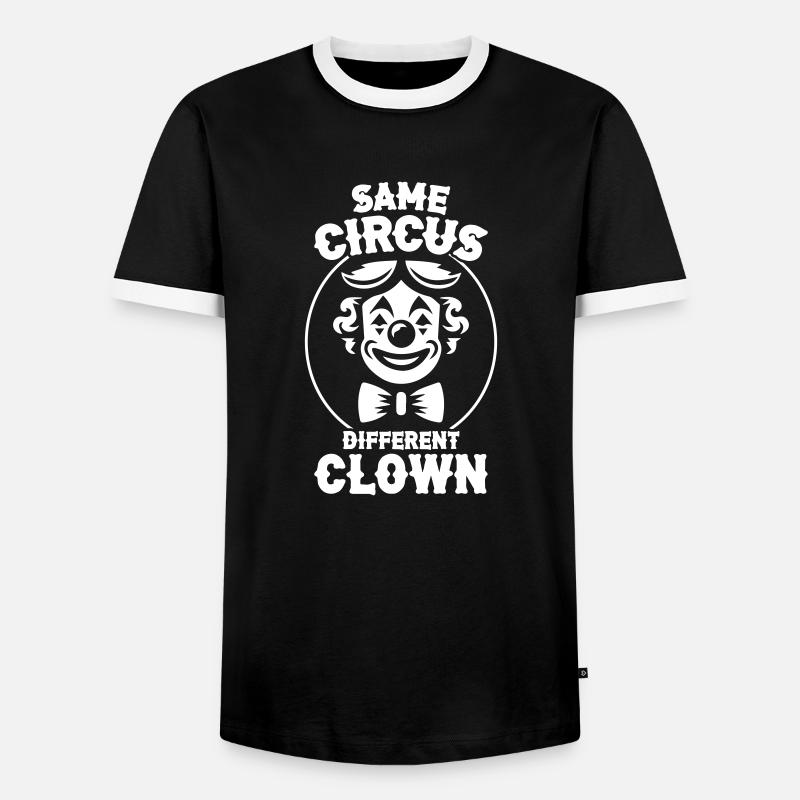 Same Circus Different Clown - Men's Ringer Shirt - black/white