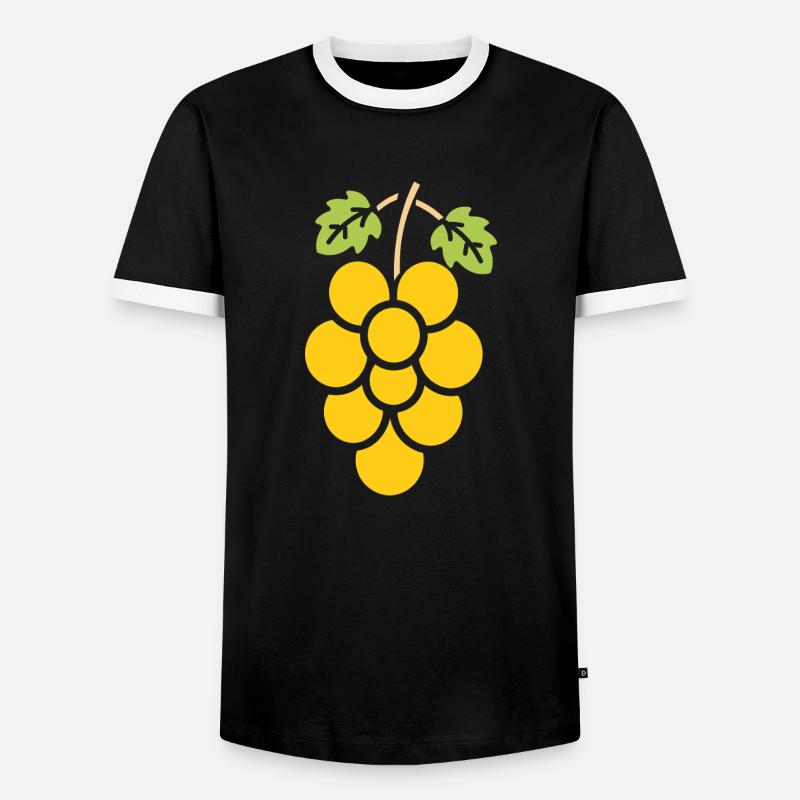 Grape - Men's Ringer Shirt - black/white