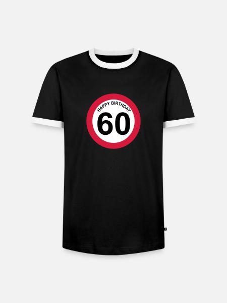 60 - T-shirt contrasté Homme - noir/blanc