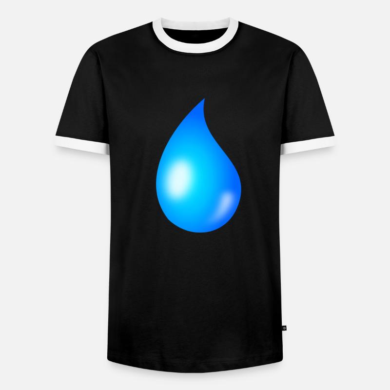 drops - Men's Ringer Shirt - black/white