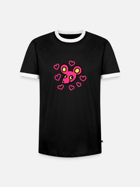Lovers Mouse 3 - Men's Ringer Shirt - black/white