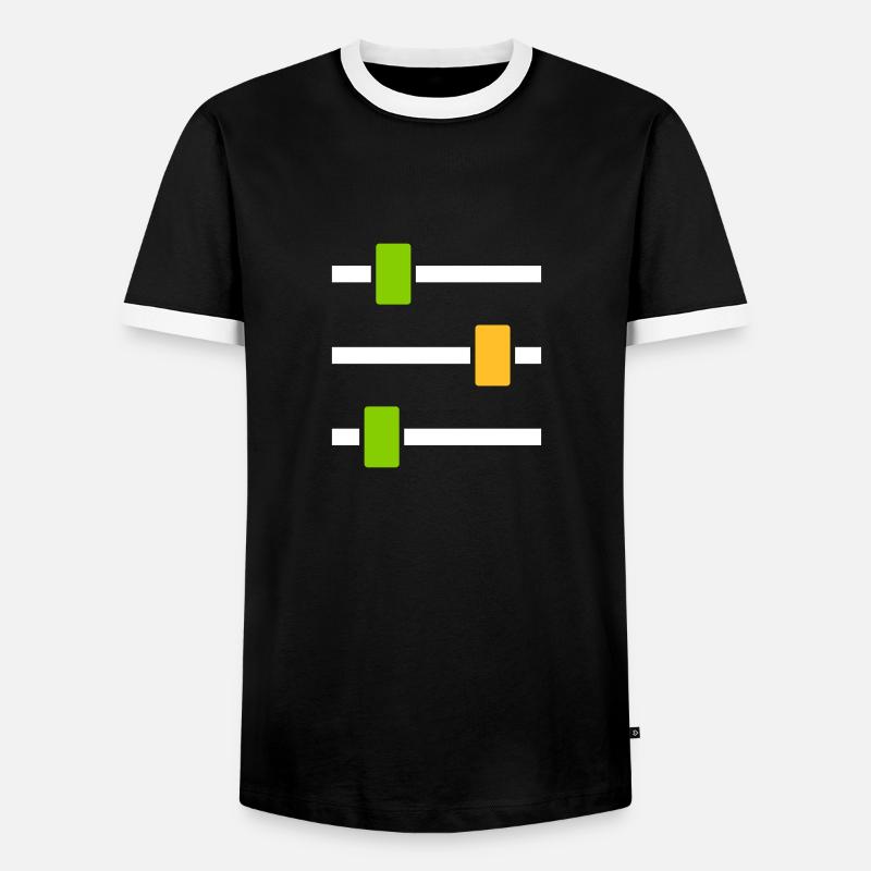 Mixer - Männer Kontrast-T-Shirt - Schwarz/Weiß