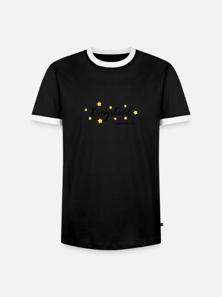 Koenigskind - Korinther - Männer Kontrast-T-Shirt - Schwarz/Weiß