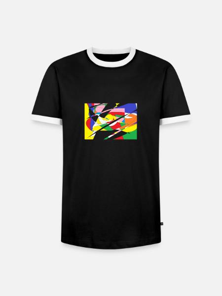 Pattern - Men's Ringer Shirt - black/white