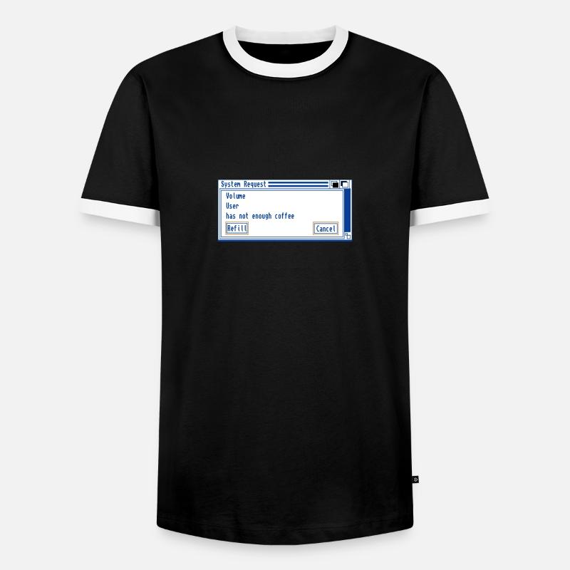 Kaffee Checkbox System Request - Männer Kontrast-T-Shirt - Schwarz/Weiß
