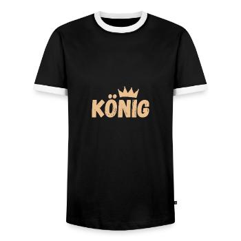 Schach Spruch Geschenk Schachmatt Queens Gambit - Männer Kontrast-T-Shirt - Schwarz/Weiß - Vorne - AI Model Female 172 light (172cm) & AI Model Male 178 light (178cm)