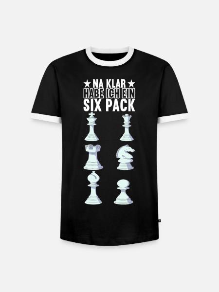 Schach Schachspieler - Männer Kontrast-T-Shirt - Schwarz/Weiß