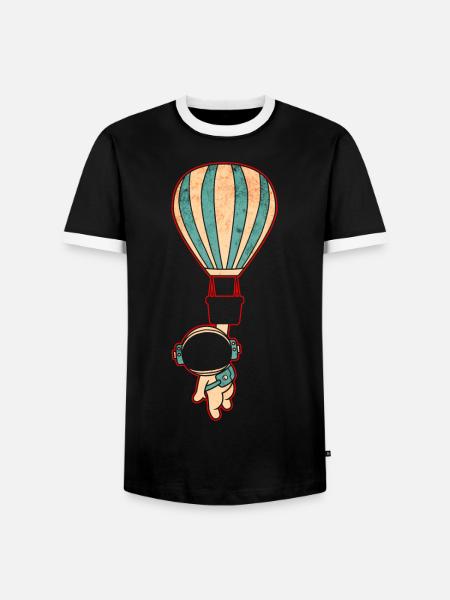 Astronaut Raumfahrt - Männer Kontrast-T-Shirt - Schwarz/Weiß