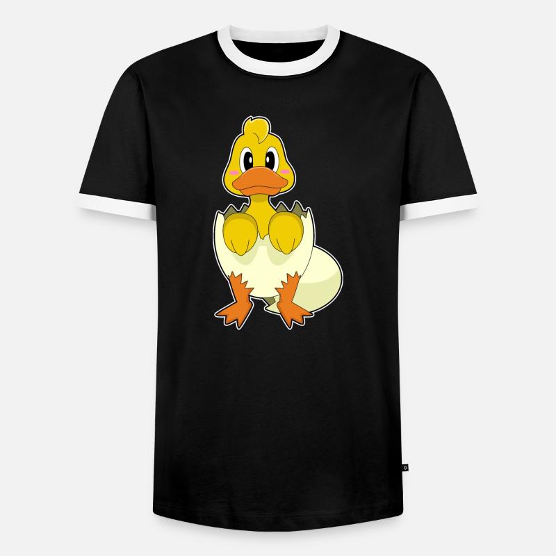 Duck Eggshell - Men's Ringer Shirt - black/white