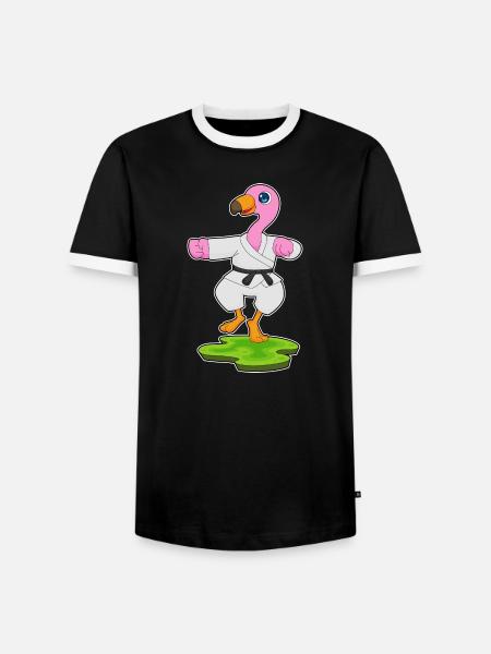 Flamingo Karate Martial Arts - Men's Ringer Shirt - black/white