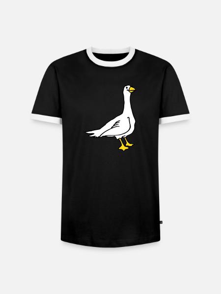 Goose - Men's Ringer Shirt - black/white