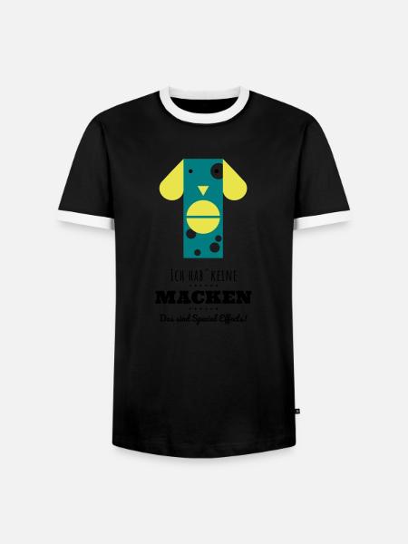 Tommy-hat-keine-Macken - Männer Kontrast-T-Shirt - Schwarz/Weiß