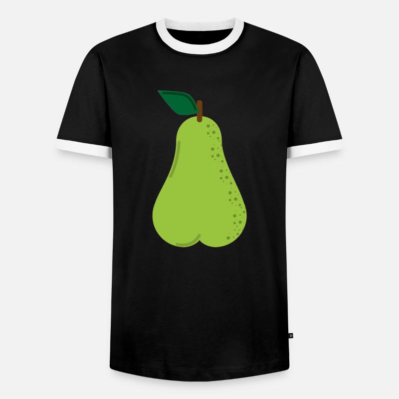Eine Birne - Männer Kontrast-T-Shirt - Schwarz/Weiß