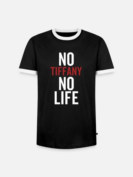 Kein Tiffany Kein Leben - Männer Kontrast-T-Shirt - Schwarz/Weiß