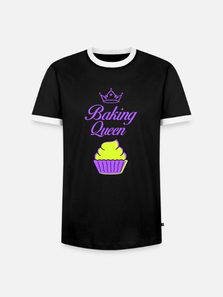 baking queen - Männer Kontrast-T-Shirt - Schwarz/Weiß
