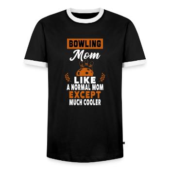 Bowling Mom Just Like A Normal Mom Except Mom - T-shirt contrasté Homme - noir/blanc - Devant - AI Model Female 172 light (172cm) & AI Model Male 178 light (178cm)