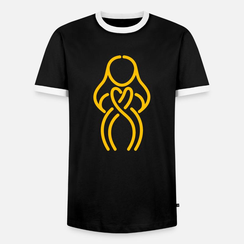 Endometriose - Männer Kontrast-T-Shirt - Schwarz/Weiß