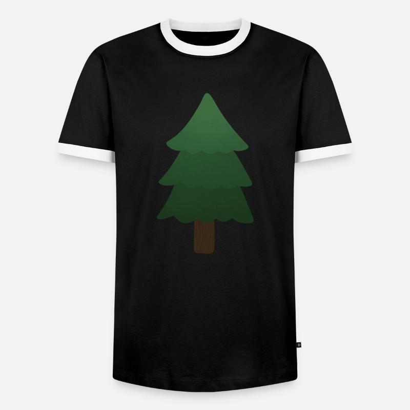Pine Tree - Men's Ringer Shirt - black/white