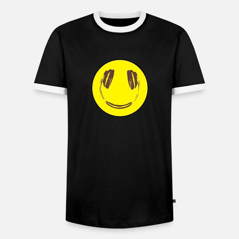 Smily - Men's Ringer Shirt - black/white