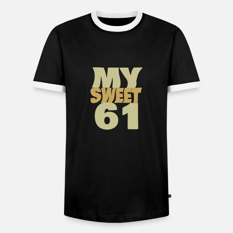 61 - Men's Ringer Shirt - black/white