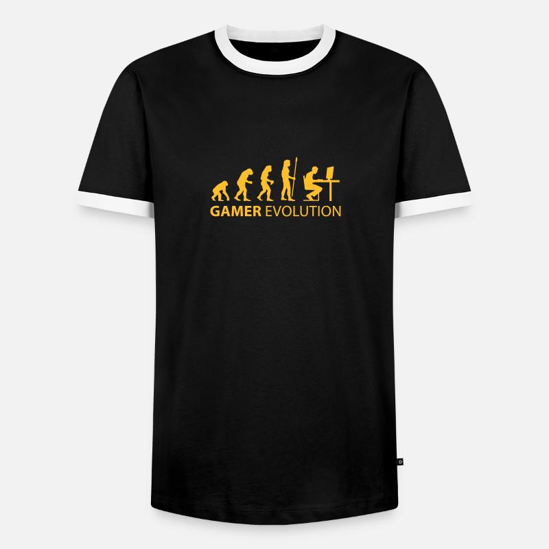 Gamer Evolution - Men's Ringer Shirt - black/white