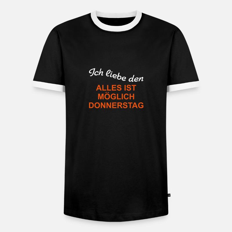 Everything is possible Thursday - Men's Ringer Shirt - black/white